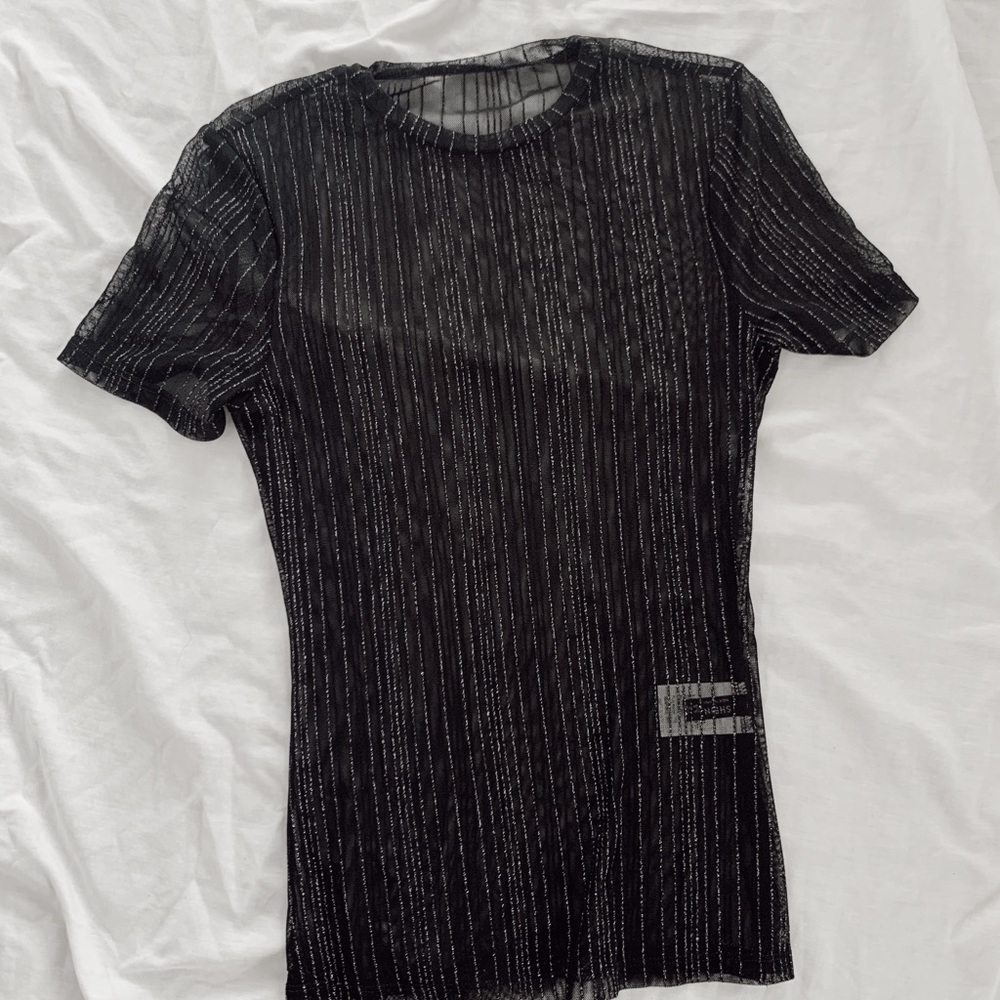 Black Mesh Top